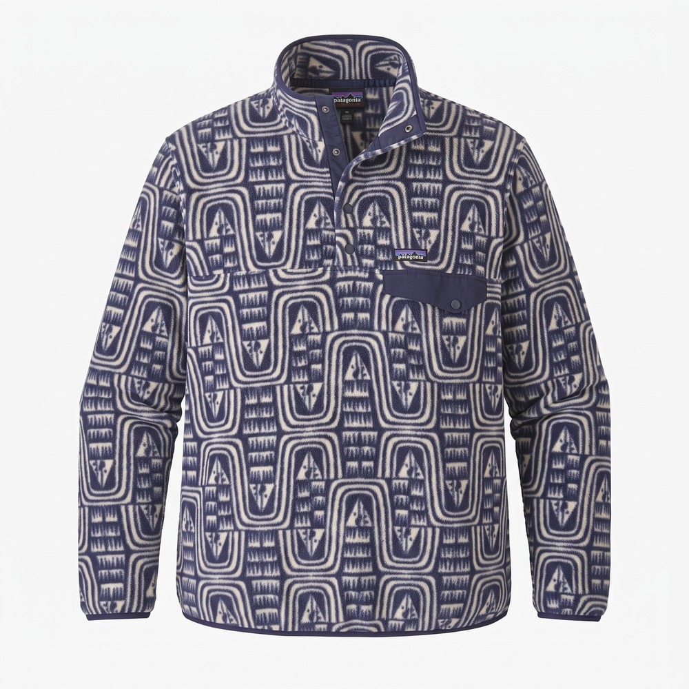 Patagonia Synchilla Snap-T Fleece Pullover Mens XL Sunken Blue Flow 25551